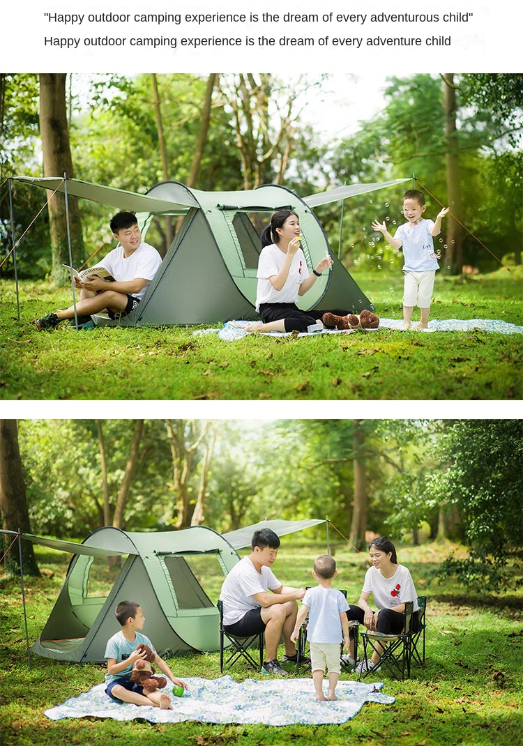 Cheap Goat Tents Outdoor Camping 3 4 People Automatic Outdoor Tent Camping Rainproof Tent  Throwing Tent Building Free Easy to Put up Tent   